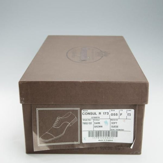 極美品★チャーチ 55F/UK5.5【現行定価￥155,100-★コンサル/CONSUL R】173ラスト/ストレートチップ/スエード/濃茶/Church's★i293