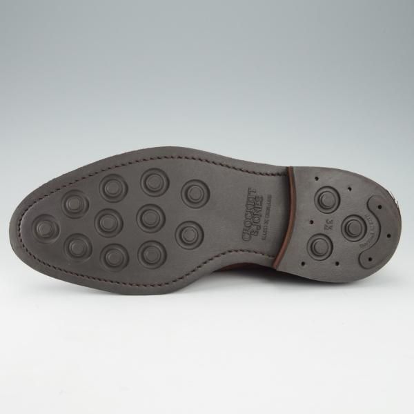 極美品★クロケット&ジョーンズ 6E【定価￥95,700-★ダイナイトソール仕様/HARROGATE】341ラスト/ダブルモンク/茶/Crockett&Jones★i295