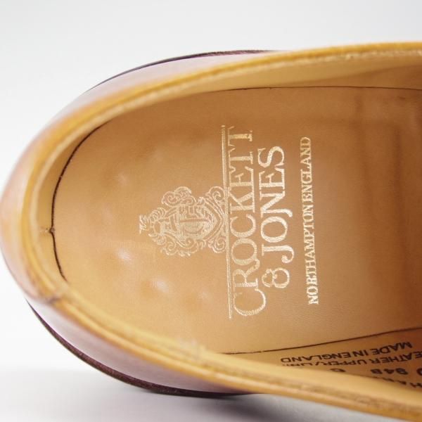 極美品★クロケット&ジョーンズ 6E【定価￥95,700-★ダイナイトソール仕様/HARROGATE】341ラスト/ダブルモンク/茶/Crockett&Jones★i295