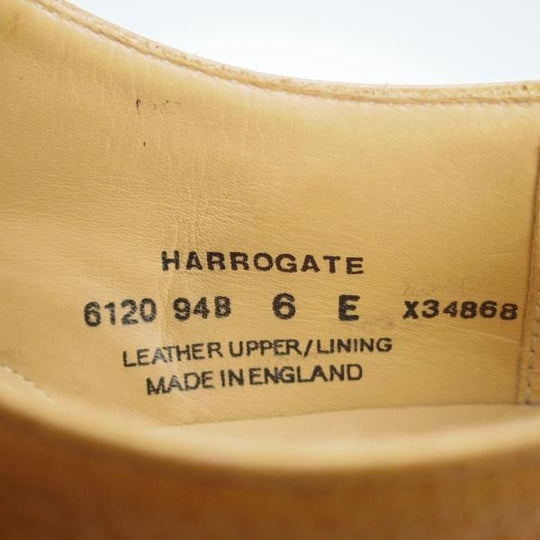 極美品★クロケット&ジョーンズ 6E【定価￥95,700-★ダイナイトソール仕様/HARROGATE】341ラスト/ダブルモンク/茶/Crockett&Jones★i295