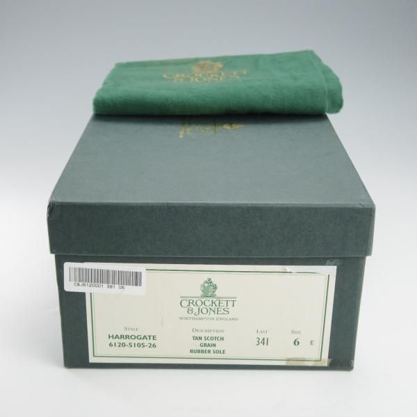極美品★クロケット&ジョーンズ 6E【定価￥95,700-★ダイナイトソール仕様/HARROGATE】341ラスト/ダブルモンク/茶/Crockett&Jones★i295