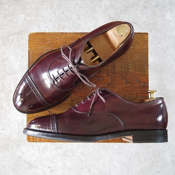 極上★オールデン 8.5E【貴重★コードバン/ブルックスブラザーズ別注】15150/パンチドキャップトゥ/赤茶/BROOKS BROTHERS/Alden★i296