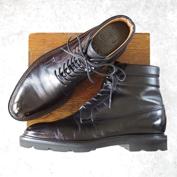 極美品★ジョンロブ 7.5E【定価￥323,400-★ミュージアムカーフ×シボ革/8695ラスト】ALDER/黒/メンズ/JOHN LOBB★i297