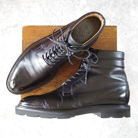 極美品★ジョンロブ 7.5E【定価￥323,400-★ミュージアムカーフ×シボ革/8695ラスト】ALDER/黒/メンズ/JOHN LOBB★i297