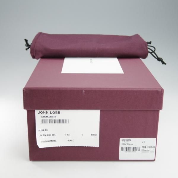極美品★ジョンロブ 7.5E【定価￥323,400-★ミュージアムカーフ×シボ革/8695ラスト】ALDER/黒/メンズ/JOHN LOBB★i297