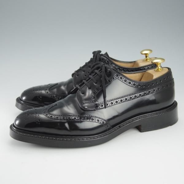 極上★チャーチ 55F/UK5.5【定価￥176,000-★グラフトン/GRAFTON】173ラスト/フルブローグ/黒/メンズ/Church's★i298