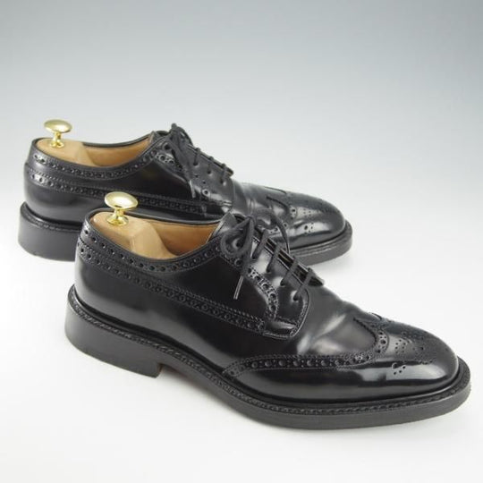 極上★チャーチ 55F/UK5.5【定価￥176,000-★グラフトン/GRAFTON】173ラスト/フルブローグ/黒/メンズ/Church's★i298