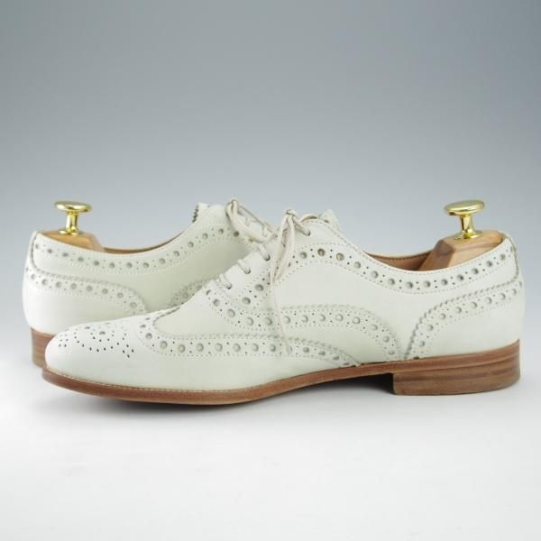 極上★チャーチ(レディース) SIZE 37【★BURWOOD 3W/バーウッド】フルブローグ/ナッパレザー/オフホワイト/Church's★i299
