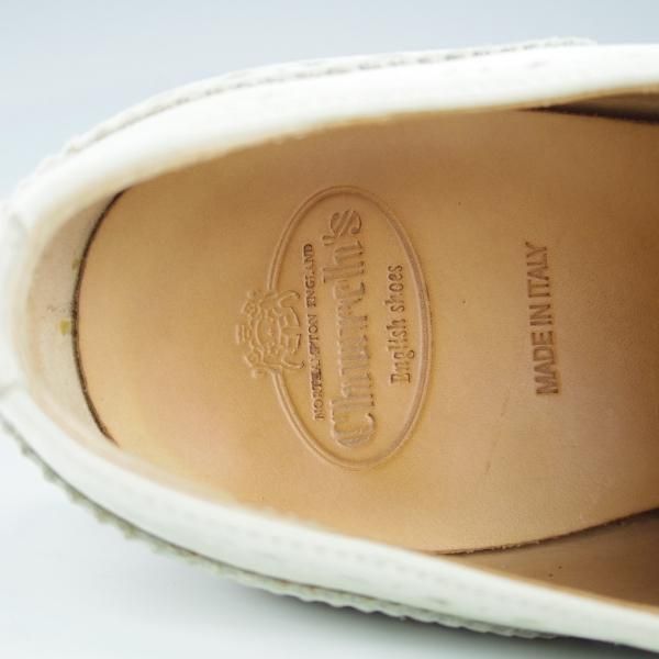 極上★チャーチ(レディース) SIZE 37【★BURWOOD 3W/バーウッド】フルブローグ/ナッパレザー/オフホワイト/Church's★i299