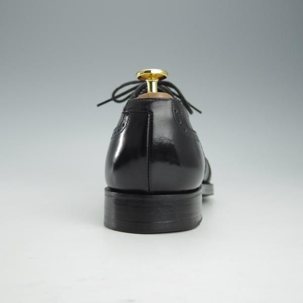 美品★クロケット&ジョーンズ 5.5E【★(英)ジョージクレバリー別注/GEORGE CLEVERLEY】フルブローグ/カーフ/黒/Crockett&Jones★i300