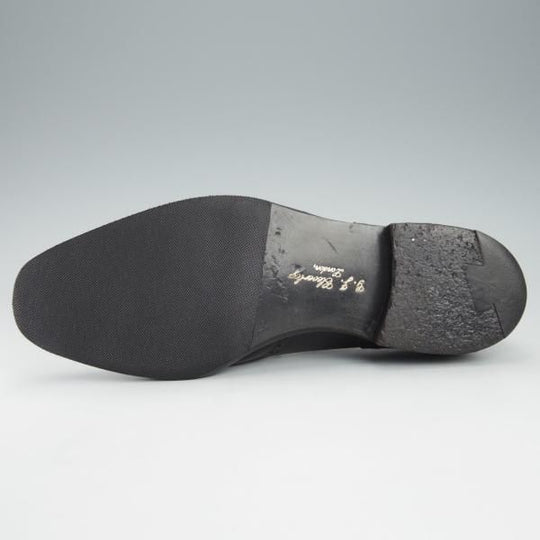 美品★クロケット&ジョーンズ 5.5E【★(英)ジョージクレバリー別注/GEORGE CLEVERLEY】フルブローグ/カーフ/黒/Crockett&Jones★i300