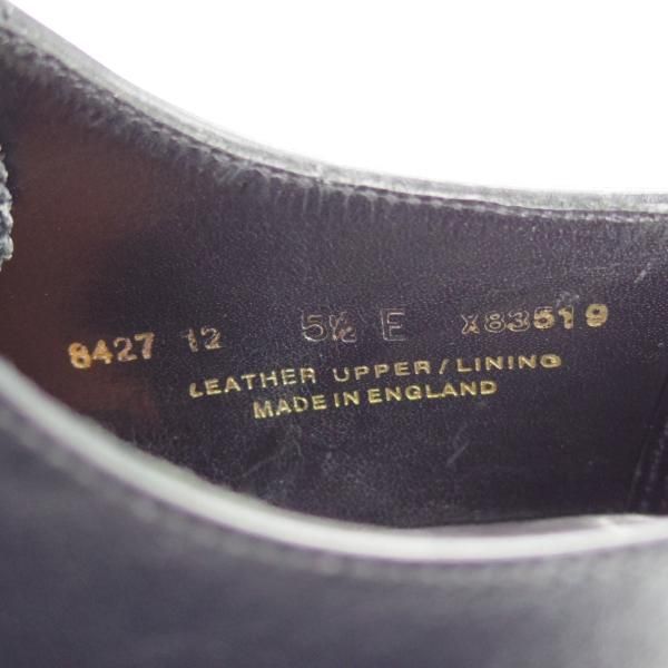 美品★クロケット&ジョーンズ 5.5E【★(英)ジョージクレバリー別注/GEORGE CLEVERLEY】フルブローグ/カーフ/黒/Crockett&Jones★i300