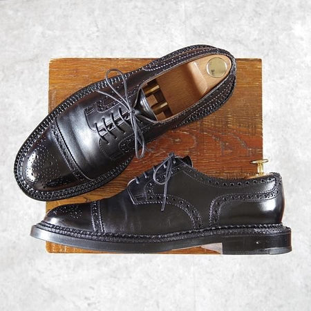 極上★(英)アルフレッド・サージェント SIZE 7【貴重★(仏)BOWEN別注/トリプルソール】WOODBURY/セミブローグ/黒/Alfred Sargent★i303