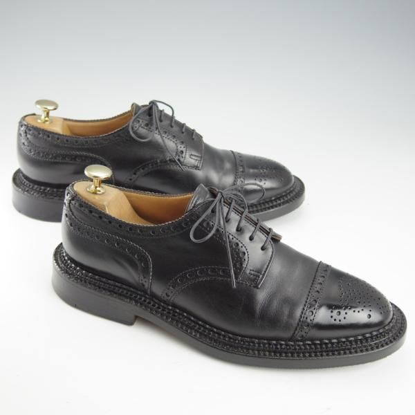 極上★(英)アルフレッド・サージェント SIZE 7【貴重★(仏)BOWEN別注/トリプルソール】WOODBURY/セミブローグ/黒/Alfred Sargent★i303