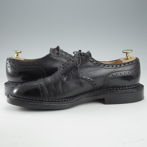 極上★(英)アルフレッド・サージェント SIZE 7【貴重★(仏)BOWEN別注/トリプルソール】WOODBURY/セミブローグ/黒/Alfred Sargent★i303
