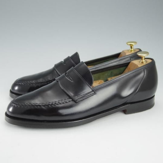 極上★クロケット&ジョーンズ 8E【定価￥123,200-★コードバン/濃紺/HARVARD】314ラスト/コインローファー/Crockett&Jones★i305
