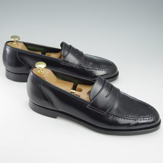 極上★クロケット&ジョーンズ 8E【定価￥123,200-★コードバン/濃紺/HARVARD】314ラスト/コインローファー/Crockett&Jones★i305