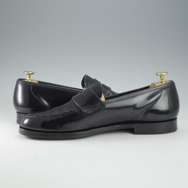 極上★クロケット&ジョーンズ 8E【定価￥123,200-★コードバン/濃紺/HARVARD】314ラスト/コインローファー/Crockett&Jones★i305