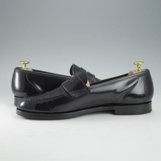 極上★クロケット&ジョーンズ 8E【定価￥123,200-★コードバン/濃紺/HARVARD】314ラスト/コインローファー/Crockett&Jones★i305