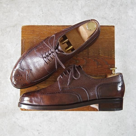 極美品★(東欧)VASS/ヴァーシュ SIZE 41【貴重★Budapest/ミュージアムカーフ×グレインレザー】ブダペスト/3636ラスト/濃茶★i306