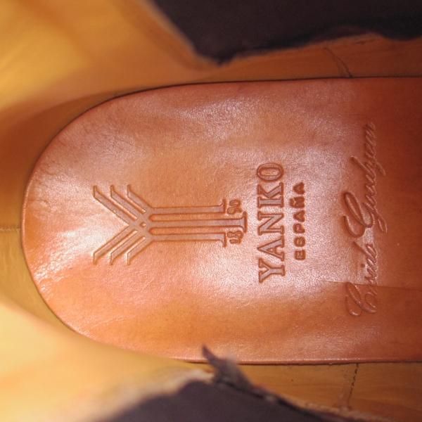 極上★(スペイン製)YANKO/ヤンコ SIZE 6.5【グッドイヤーウェルテッド製法★サイドゴアブーツ/104721】カーフ/赤茶/メンズ★i309