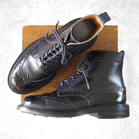 極上★トリッカーズ SIZE 6【現行定価￥104,500-★ダイナイトソール/MALTON/モールトン】M2508/カントリーブーツ/黒/Tricker's★i310