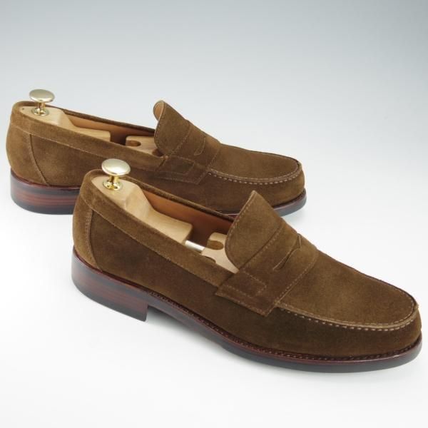 極上★(スペイン製)YANKO/ヤンコ SIZE 7【モデル定価￥46,200-★コインローファー/14464】スエード/茶/メンズ★i314