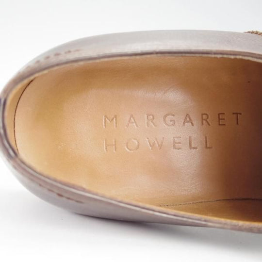 極上★(伊製)マーガレットハウエル(レディース) SIZE 37【モデル定価￥81,000-★プレミアムライン/濃茶】カーフ/MARGARET HOWELL★i315