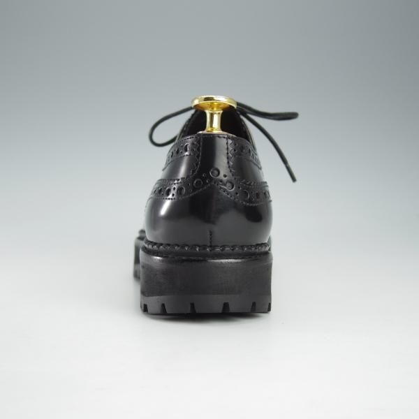 極美品★チャーチ(レディース) SIZE 37【★INDIGO/インディゴ】フルブローグ/ポリッシュドバインダーカーフ/黒/Church's★i316