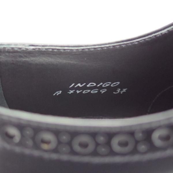 極美品★チャーチ(レディース) SIZE 37【★INDIGO/インディゴ】フルブローグ/ポリッシュドバインダーカーフ/黒/Church's★i316
