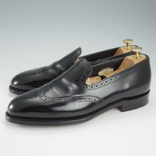 ★(英)グレンソン 8D【上級★G-ONEライン/G1】ローファー/111415/スリッポン/ポリッシュレザー/黒/メンズ/GRENSON★i317