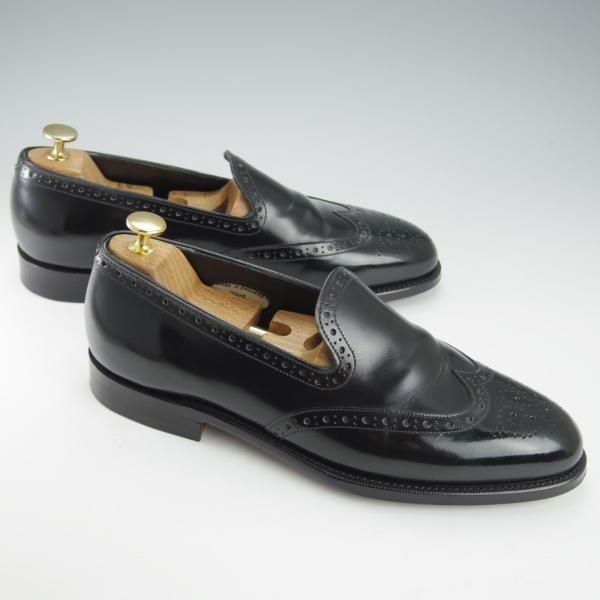 ★(英)グレンソン 8D【上級★G-ONEライン/G1】ローファー/111415/スリッポン/ポリッシュレザー/黒/メンズ/GRENSON★i317