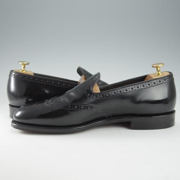 ★(英)グレンソン 8D【上級★G-ONEライン/G1】ローファー/111415/スリッポン/ポリッシュレザー/黒/メンズ/GRENSON★i317