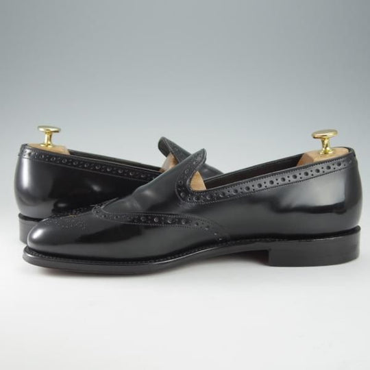 ★(英)グレンソン 8D【上級★G-ONEライン/G1】ローファー/111415/スリッポン/ポリッシュレザー/黒/メンズ/GRENSON★i317