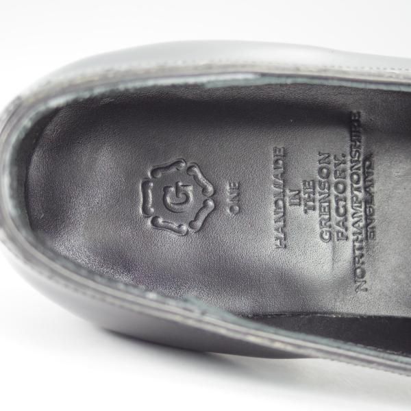 ★(英)グレンソン 8D【上級★G-ONEライン/G1】ローファー/111415/スリッポン/ポリッシュレザー/黒/メンズ/GRENSON★i317