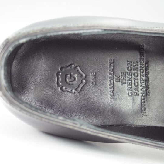 ★(英)グレンソン 8D【上級★G-ONEライン/G1】ローファー/111415/スリッポン/ポリッシュレザー/黒/メンズ/GRENSON★i317