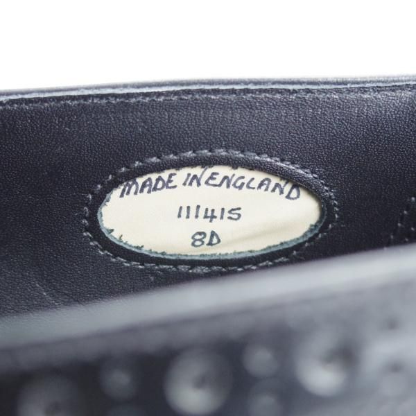 ★(英)グレンソン 8D【上級★G-ONEライン/G1】ローファー/111415/スリッポン/ポリッシュレザー/黒/メンズ/GRENSON★i317