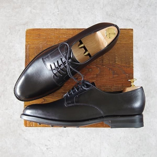 未使用★(英)BARKER/バーカー 7.5D【定価￥49,500-★ダイナイトソール仕様/4476DW10】プレーントゥ/カーフ/黒/メンズ★i318