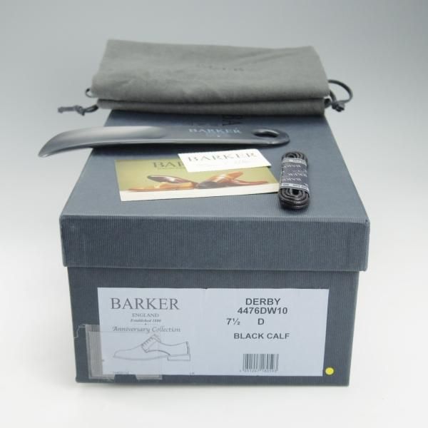 未使用★(英)BARKER/バーカー 7.5D【定価￥49,500-★ダイナイトソール仕様/4476DW10】プレーントゥ/カーフ/黒/メンズ★i318