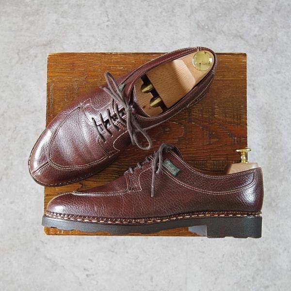 ★パラブーツ(レディース) SIZE 6【★Uチップ/グレインレザー】旧ロゴ/グリフソール/濃茶/Paraboot★i319