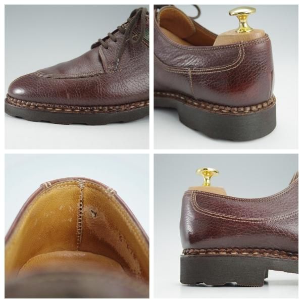 ★パラブーツ(レディース) SIZE 6【★Uチップ/グレインレザー】旧ロゴ/グリフソール/濃茶/Paraboot★i319