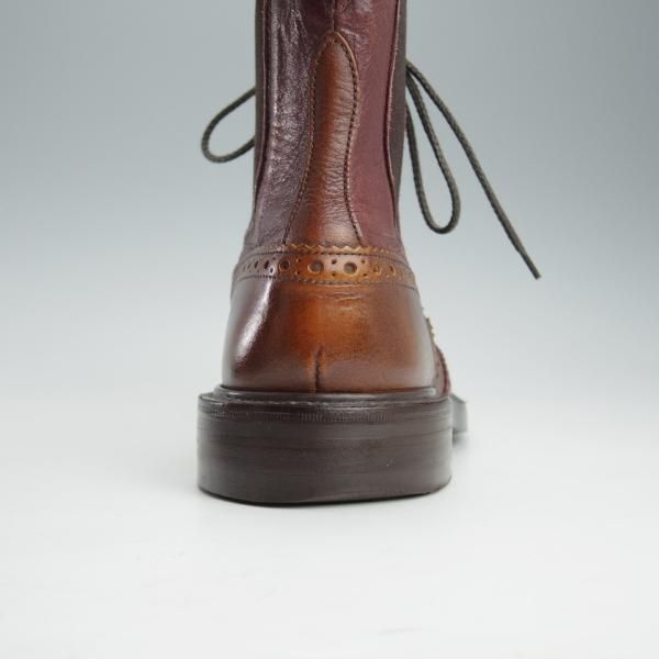 極上★トリッカーズ SIZE 7【貴重★鹿革×クーズー革/(神奈川)B.A.T別注】ダイナイトソール/ELLIS/ブーツ/茶×赤茶/Tricker's★i321