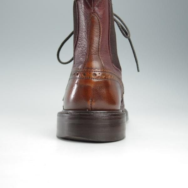 極上★トリッカーズ SIZE 7【貴重★鹿革×クーズー革/(神奈川)B.A.T別注】ダイナイトソール/ELLIS/ブーツ/茶×赤茶/Tricker's★i321