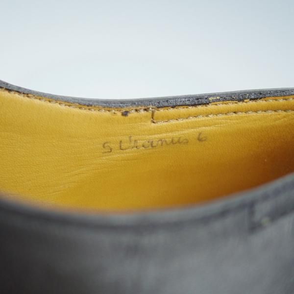 極美品★ジョンロブ SIZE 6【貴重★URANUS/ウラヌス】ギリーシューズ/プレーントゥ/カーフ/黒/メンズ/JOHN LOBB★i323