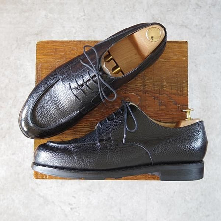 美品★パラブーツ SIZE 8.5【定価￥84,700-★ドレス仕様シャンボード/CHAMBORD】Uチップ/グレインレザー/NOIR/黒/Paraboot★i324