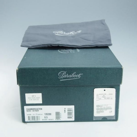 美品★パラブーツ SIZE 8.5【定価￥84,700-★ドレス仕様シャンボード/CHAMBORD】Uチップ/グレインレザー/NOIR/黒/Paraboot★i324