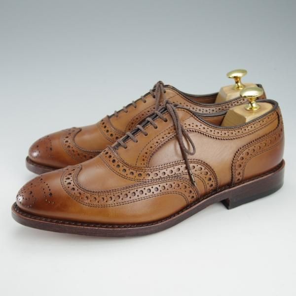 未使用★(米)アレンエドモンズ 6E【現行定価8.5万円程度★McAllister/フルブローグ】カーフ/茶/メンズ/ALLEN EDMONDS★i325