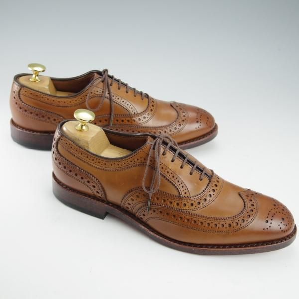 未使用★(米)アレンエドモンズ 6E【現行定価8.5万円程度★McAllister/フルブローグ】カーフ/茶/メンズ/ALLEN EDMONDS★i325