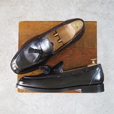 美品★チャーチ 65F/UK6.5【定価￥155,100-★KINGSLEY 2/キングスレー】69Rラスト/タッセルローファー/カーフ/黒/メンズ/Church's★i326