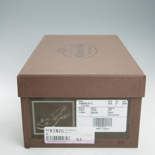 美品★チャーチ 65F/UK6.5【定価￥155,100-★KINGSLEY 2/キングスレー】69Rラスト/タッセルローファー/カーフ/黒/メンズ/Church's★i326